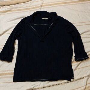 We The Free Annie Ribbed Pullover Top Size Small